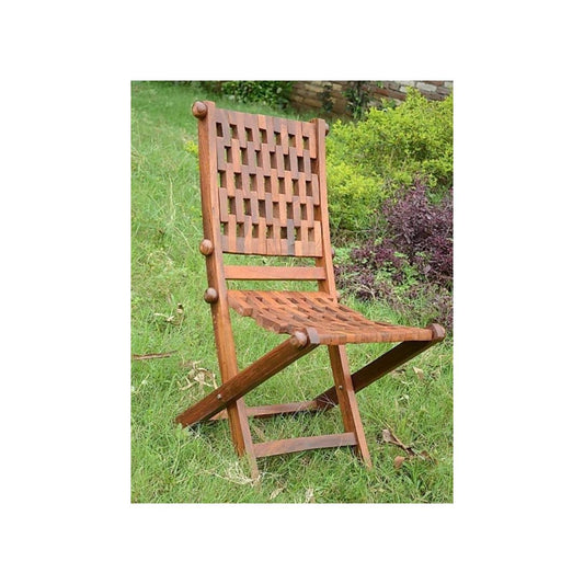 Sheesham Wooden  Easy-to-Carry Folding Gitti Chair Comfortable Back Support Mechanism best for gifting purpose (Set of 2 Chair)